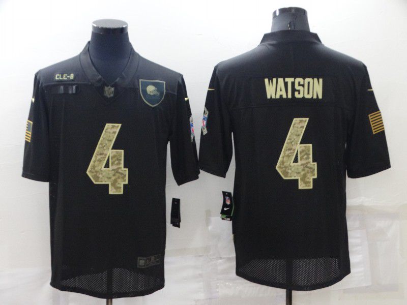 Men Cleveland Browns #4 Watson Black camo Nike Limited NFL Jersey